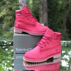 Timberland 6 Inch Premium Boots Red Monochrome